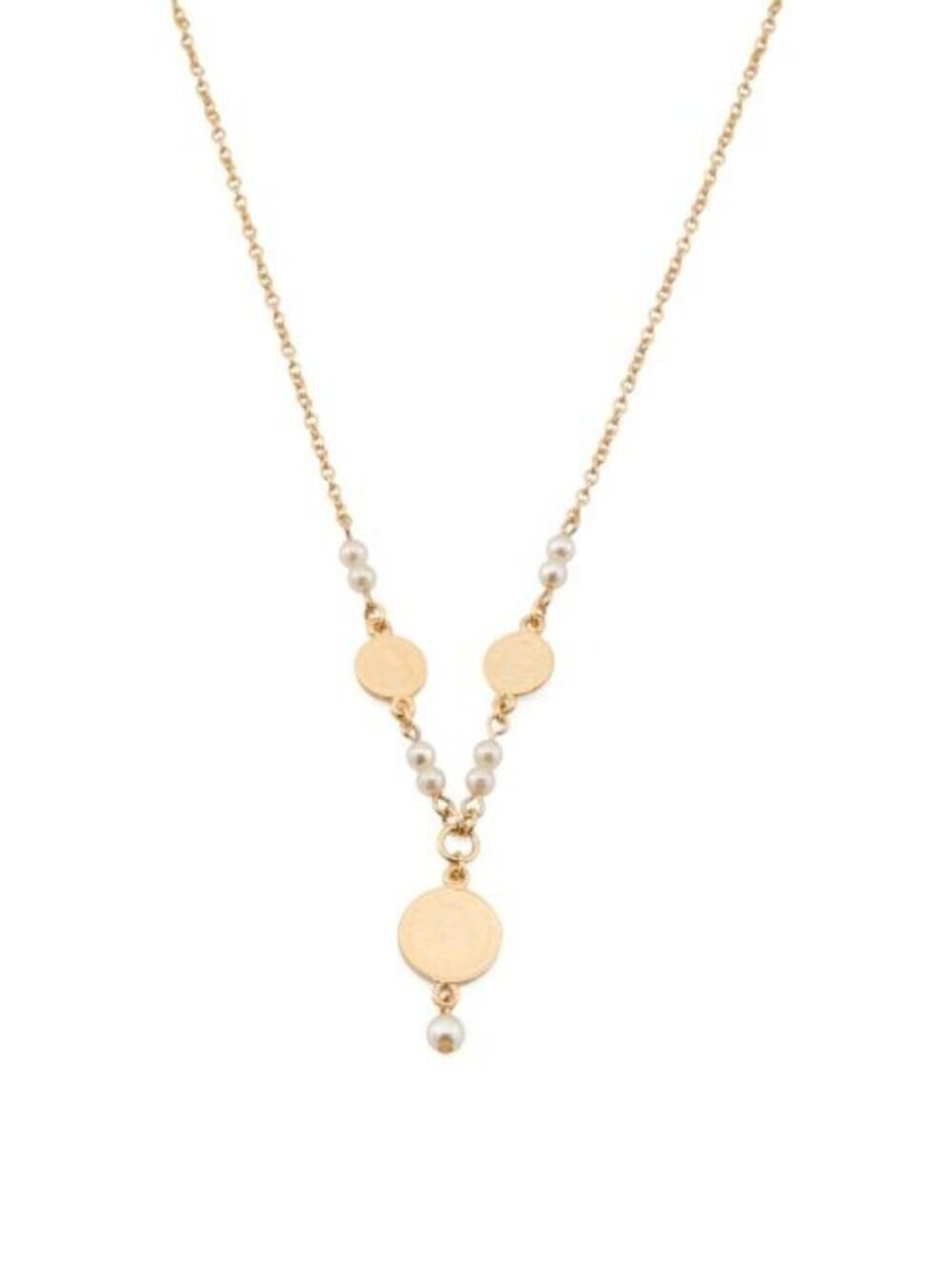 BEN AMUN Gold Plated Drop Coin Pendant Necklace